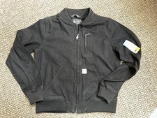 New Carhartt Ladies Rugged Flex Canvas Jacket Black Relaxed Fit S 4-6 NWT
