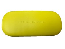 New MARC JACOBS Large Sunglasses Case Yellow w/Lens Cleaning Cloth