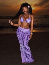 Beach Bunny Womens Bikini Set Modest Top S, B...