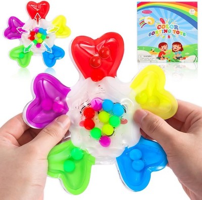 Color Sorting Sensory Toys, Fine Motor Skills Games for Toddlers
