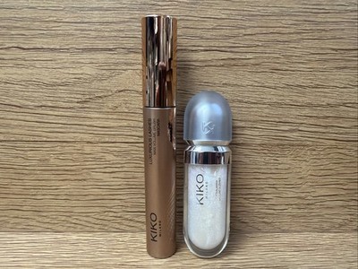 KIKO MILANO Snow-Kissed Holiday Makeup Set Gold Liquid Lipgloss & Mascara