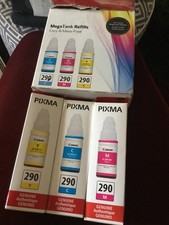 Genuine Canon MAGA TANK Refills  Cyan,Magenta  Yellow Ink Cartridges  GI 290