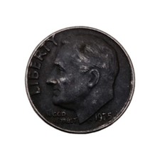 1975 Black Dime / No Mint Mark