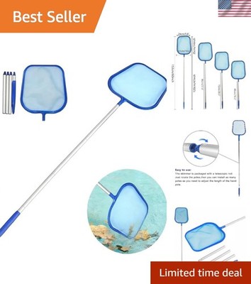60'' Multi-Segment Pool Skimmer Net with Detachable Pole - Ultimate Convenience