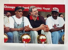 Michael Jordan Scottie Pippen Phil Jackson - NBA Finals 🔥🔥  4x6 Photo 🔥🔥