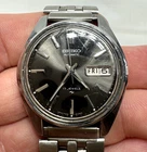 Vintage 1973 SEIKO 7006-8007 Automatic Wristwatch 17 Jewel 36.5mm Black Day Date