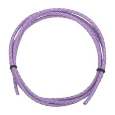 Braided Leather Cord, 4mm 1.1 Yard for Jewelry Making, Light Purple, 1m