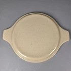 VTG Pyrex Homestead Lid 24-C25 - 7" Dia. / 9.5" w/ Handles Beige Speckle