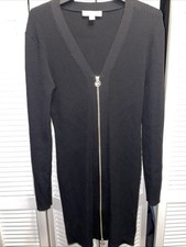 MICHAEL Michael Kors Fitted Sweater Dress Black Ribbed Knit Size XL