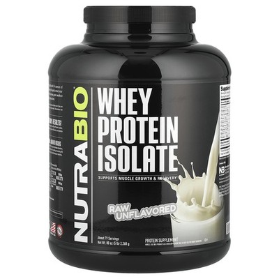 Whey Protein Isolate, Raw Unflavored, 5 lb (2,268 g)