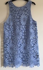Topshop Blue Lace Mini Beach Dress Tunic  Size M