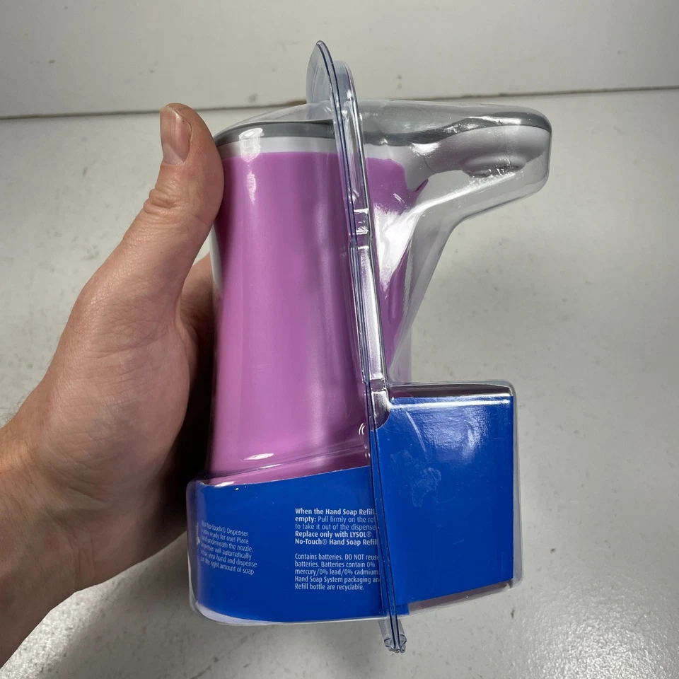 Dispensador automático de jabón de manos Lysol No Touch rosa descontinuado NUEVO Foto 3 de 4