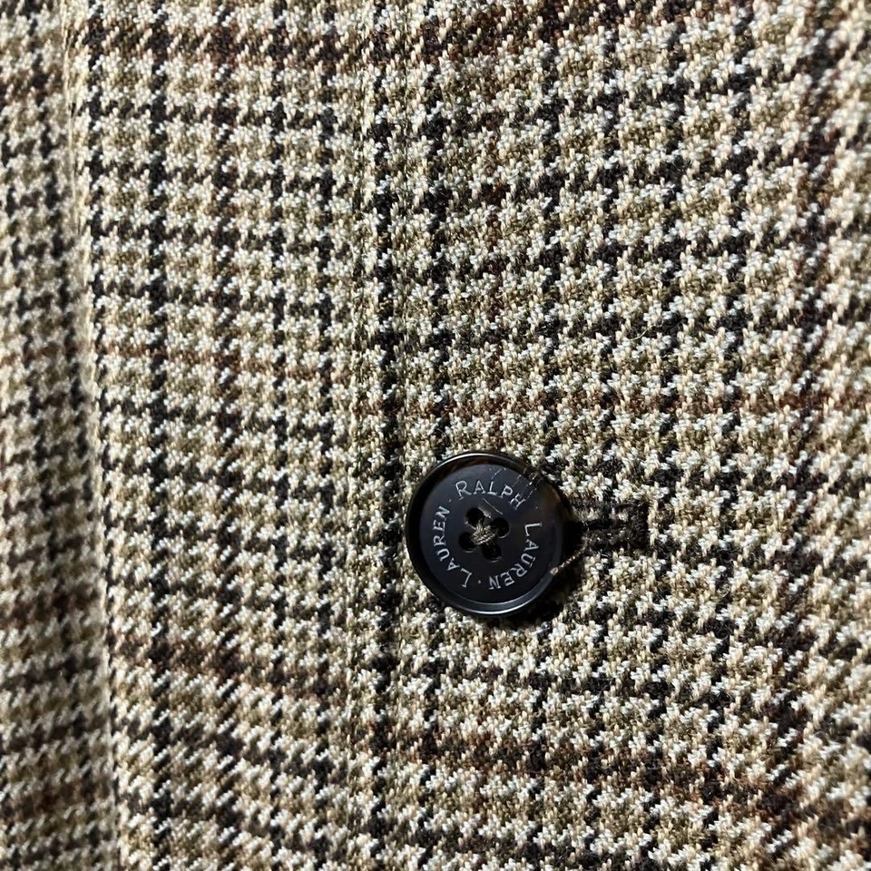 Ralph Lauren Balmacaan Coat Jacket Men Size M Reversible Gun Club Check Wool - Image 3 of 4