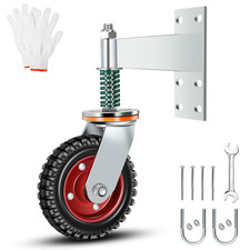 Heavy Duty 8" Gate Wheel 600lb Capacity with 360  Rotation  Screws - Silver