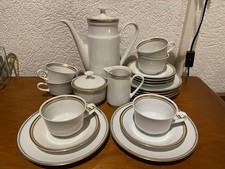 Kaffeeservice für 6 Personen Komplettset Porzellan Goldrand Kahla Porzellan