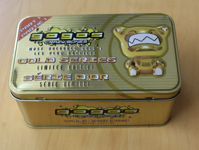 Gogo's Crazy Bones Gold Series Limited Edition Tin & Set + Additional 34 Pieces