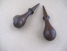 Antique Treen rope makers fids x 2