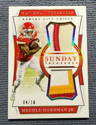 MECOLE HARDMAN JR. 2020 National Treasures SUNDAY TREASURES Patch #/10 Chiefs