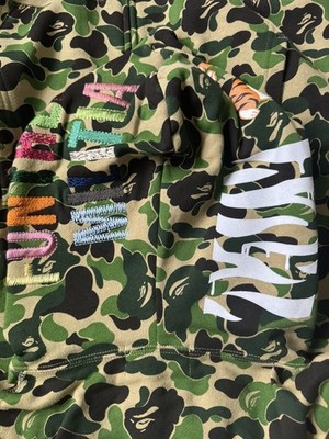 A Bathing Ape Bape ABC Camo Tiger Full Zip Hoodie Size XL