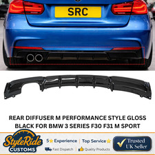 REAR DIFFUSER M PERFORMANCE STYLE GLOSS BLACK FOR BMW 3 SERIES F30 F31 M SPORT
