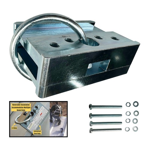 2-Way Standing Seam Roof Clamp Anchor with O-Ring, 5000lbs Breaking Strength
