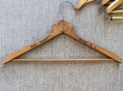 Vintage 50s/60s Wooden Hanger LOT OF 10 Branded & Unmarked USA