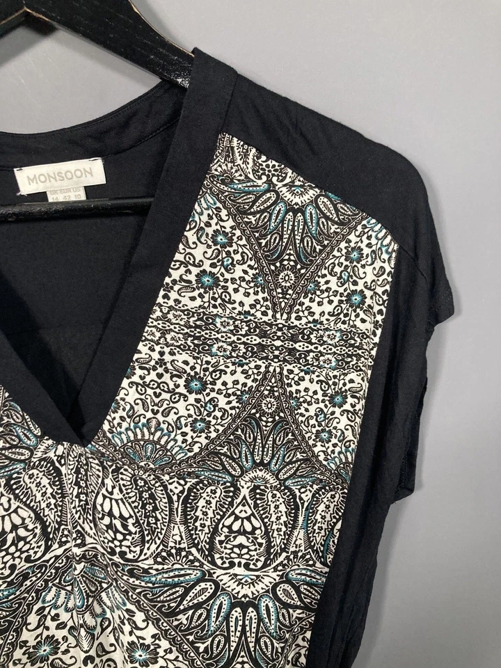MONSOON Top - Size UK14 - Paisley - Great Condition - Women’s - Image 4 of 4