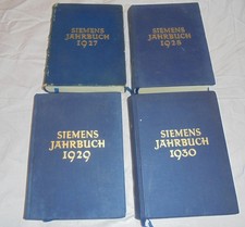 antik Konvolut 4x Siemens & Halske Jahrbuch 1927 1928 1929 1930 Schuckertwerke