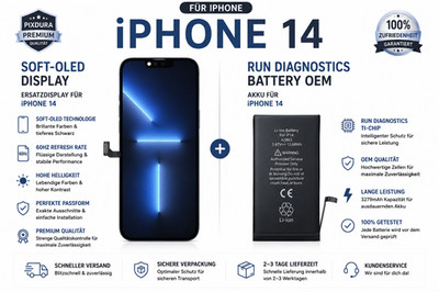 Soft OLED Display für iPhone 14 Ersatz Full HD Bildschirm Touchscreen + Akku