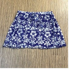JANTZEN Blue/White Tropical Swim Skirt Coverup Medium 