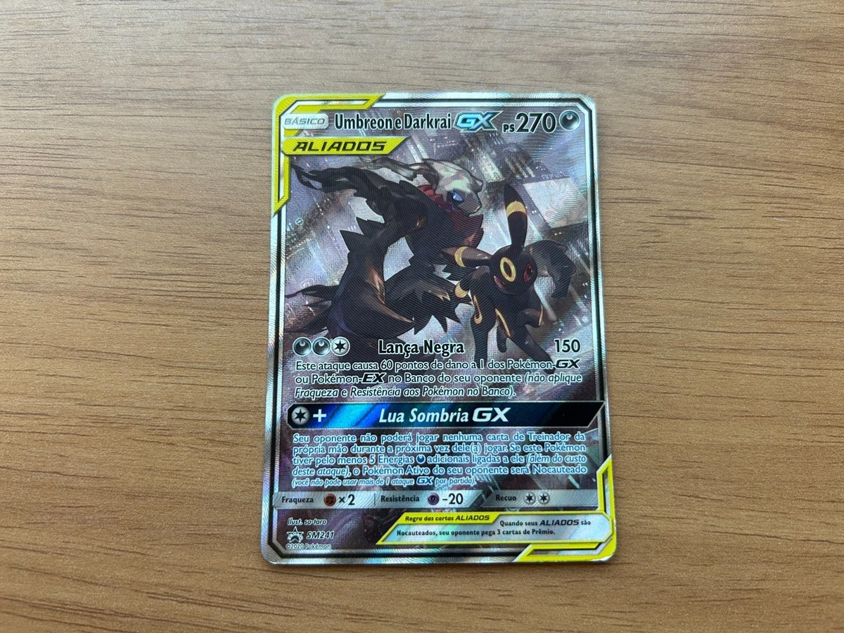 Umbreon & Darkrai GX SM241 Holo Pokemon Sun & Moon SM241/250