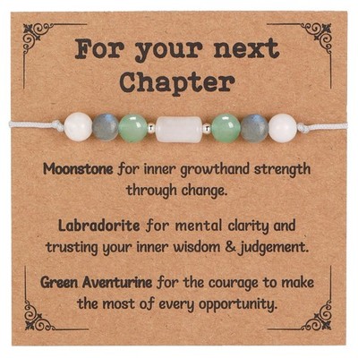 New Beginnings Gifts for Women, Healing Crystal Bracelet for Your Next Chapter F