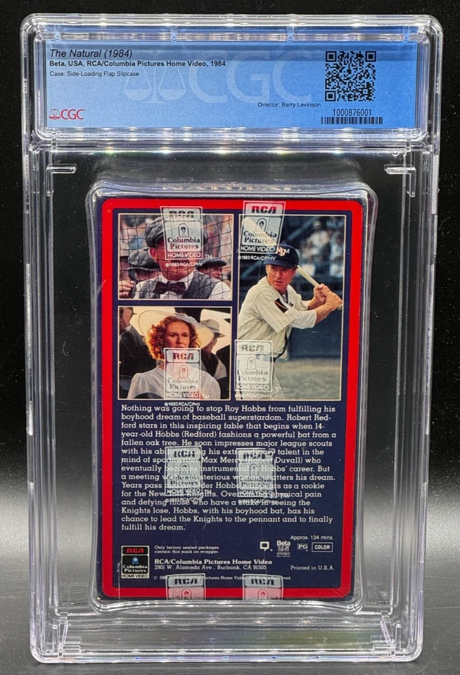 1984 The Natural SEALED BETAMAX Graded CGC 9.2 A+ FIRST PRINT BASEBALL NOT VHS - Image 2 of 2