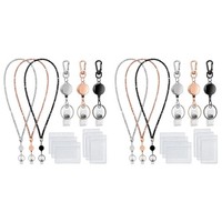 2X SchlüSselbäNder FüR Ausweise, 9-In-3-Set, Glitzerndes SchlüSselband Mit 6064