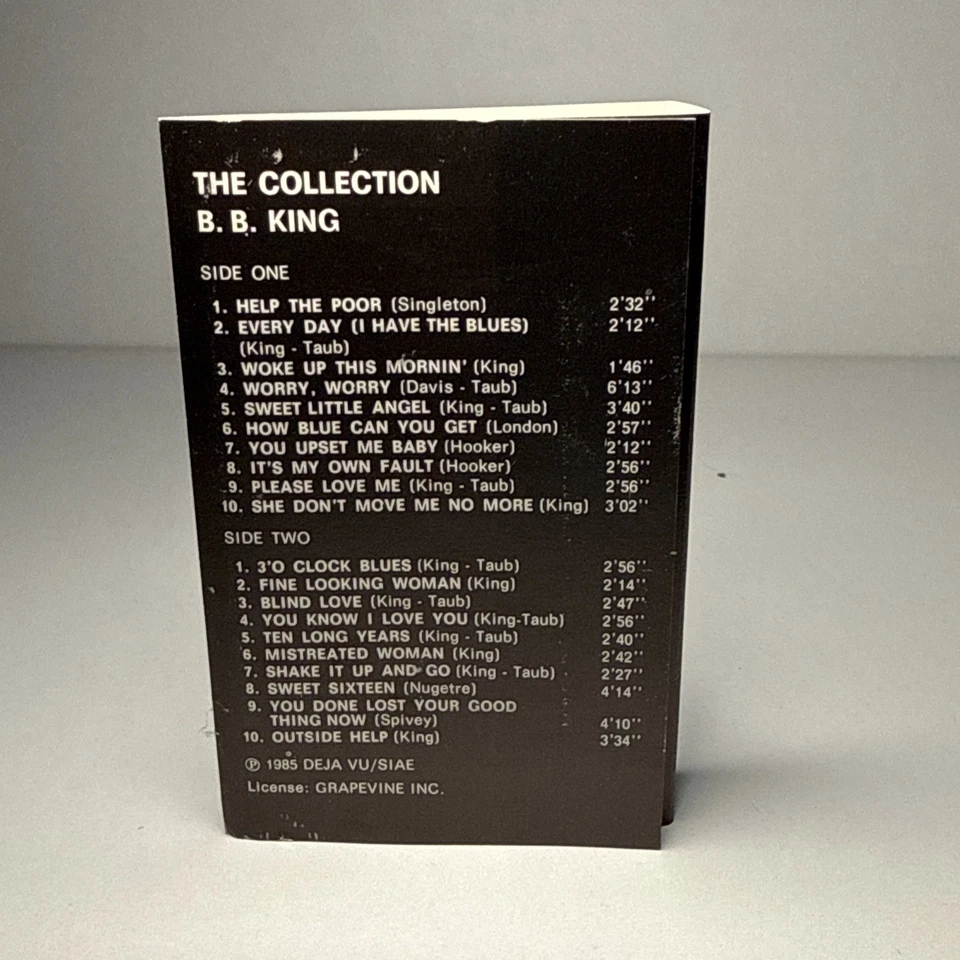 B.B. KING. THE COLLECTION.  20 BLUES GREATS. 1985 ITALIAN CASSETTE TAPE ALBUM EX - Image 2 of 4
