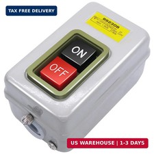 mxuteuk AC 220V/380V Push Button Switch On/Off Start Stop Switch 3 Phase Self Lo