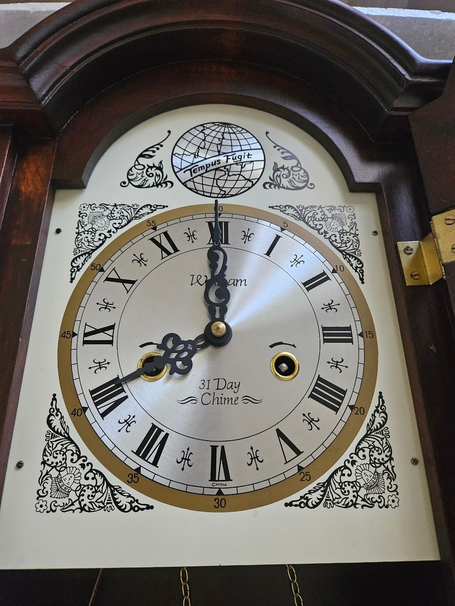 WALTHAM TEMPUS FUGIT 31 DAY CHIME CLOCK WITH WEIGHTS KEY LOOK!! | eBay