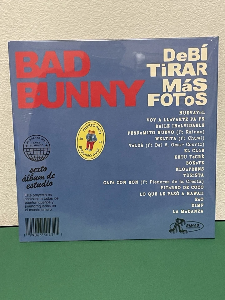 Bad Bunny Debi Tirar Mas Fotos 2LP Blue Vinyl Gatefold SEALED NEW - Image 2 of 3