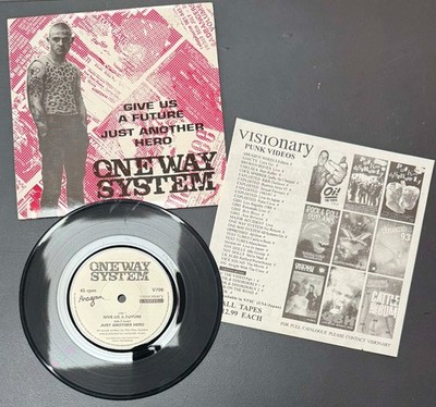 One Way System - Give Us A Future. 1982 UK Punk 7'' with Insert.