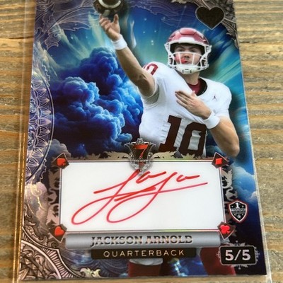 2024 Wildcard 7 Card Stud Blue Refractor Auto Jackson Arnold 5/5