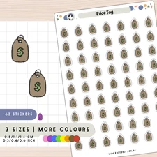 Price Tag Planner Stickers