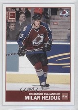 2003-04 Pacific Exhibit Blue Back 6/275 Milan Hejduk #37 h3a