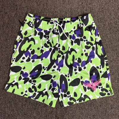 Puma Melo X Toxic AOP Green Basketball Mesh Shorts Size Medium  