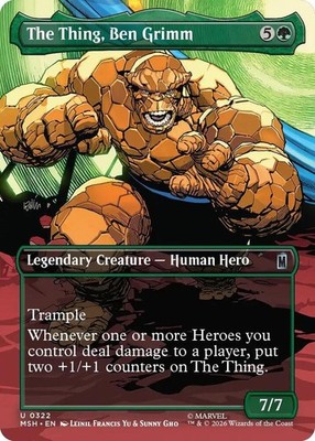 The Thing, Ben Grimm (Borderless) 322 Marvel Super Heroes Foil NM