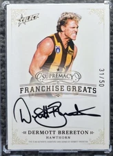 2024 AFL Select Supremacy Dermott Brereton Franchise Greats signature 31/50