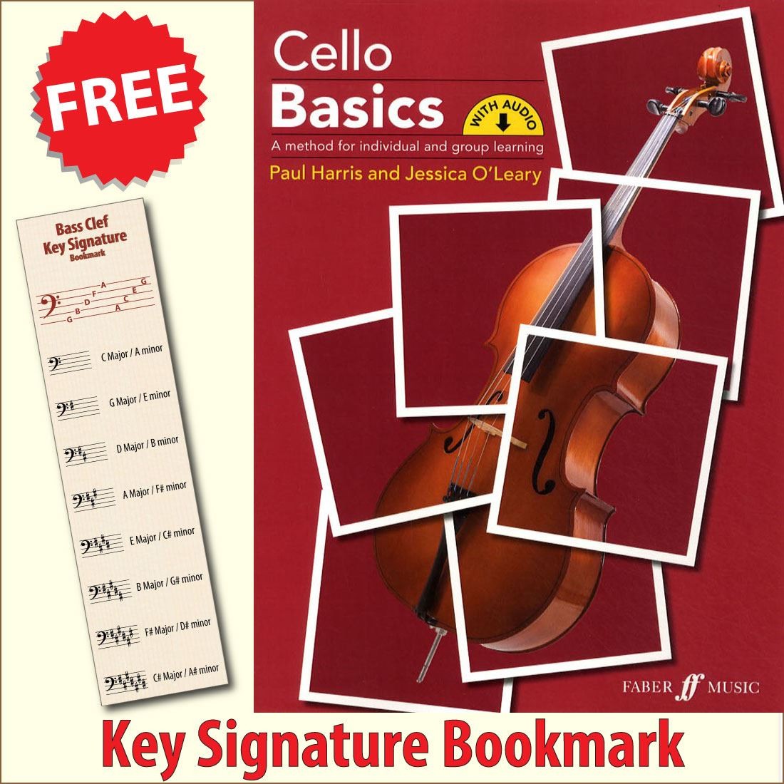 Cello Basics Method Music Book/Audio by Paul Harris and Jessica O'Leary