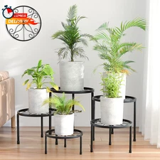 5-Pack Decent Metal Plant Stands, Heavy Duty Flower Pot Stands for Multiple