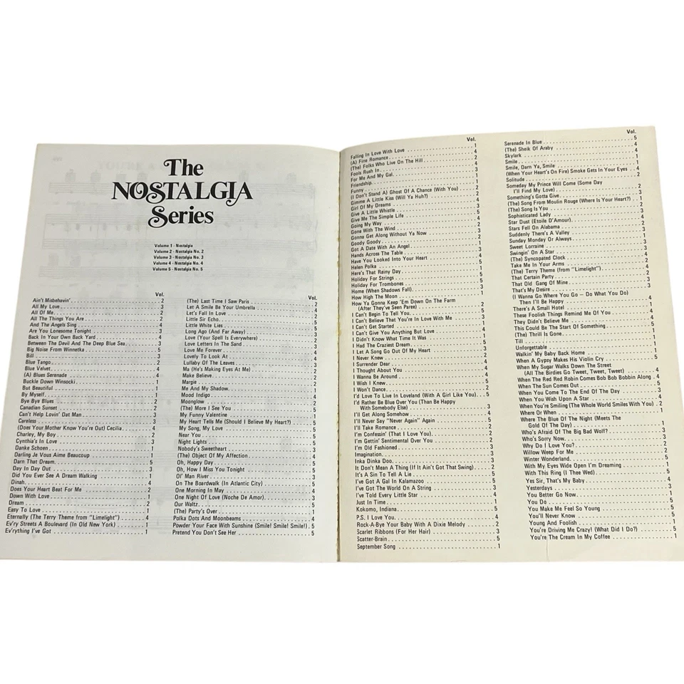 Nostalgia Nº 6 Piano Acordes Vocales Cancionero Música Sheel De Colección Años 70 Gran Bandera Antigua Foto 4 de 4