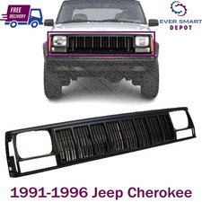 New Oem Replace Grille Headlight Door Bezel 3pc For 1991-1996 Jeep Cherokee New Oem Replace Grille Headlight Door Bezel 3pc For 1991-1996 Jeep Cherokee