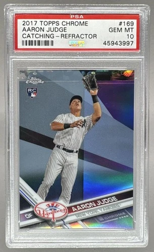 45943997 Aaron Judge 2017 Topps Chrome #169 Refractor Rookie RC PSA 10